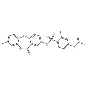 N-(3-methyl-4-(N-(8-methyl-11-oxo-10,11-dihydrodibenzo[b,f][1,4]oxazepin-2-yl)sulfamoyl)phenyl)acetamide Structure