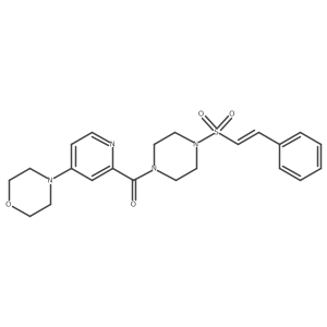 4-{2-[4-(2-Phenylethenesulfonyl)piperazine-1-carbonyl]pyridin-4-yl}morpholine结构式