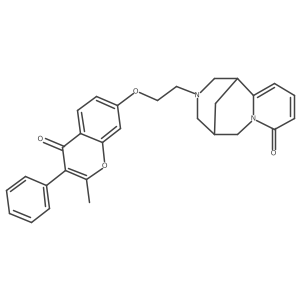 3-(2-((2-methyl-4-oxo-3-phenyl-4H-chromen-7-yl)oxy)ethyl)-3,4,5,6-tetrahydro-1H-1,5-methanopyrido[1,2-a][1,5]diazocin-8(2H)-one结构式