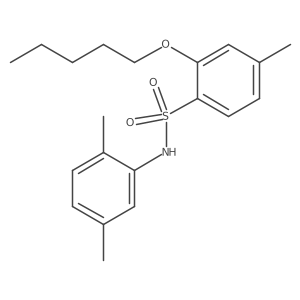 N-(2,5-dimethylphenyl)-4-methyl-2-(pentyloxy)benzene-1-sulfonamide Structure