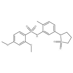 N-(5-(1,1-dioxidoisothiazolidin-2-yl)-2-methylphenyl)-2,4-dimethoxybenzenesulfonamide结构式