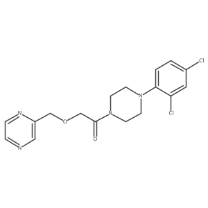1-(4-(2,4-Dichlorophenyl)piperazin-1-yl)-2-(pyrazin-2-ylmethoxy)ethanone Structure