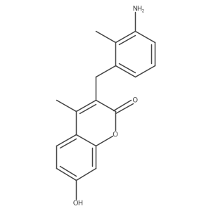 3-(2-Methyl-3-aminobenzyl)-7-hydroxy-4-methyl-2-oxo-2h-1-benzopyran Structure
