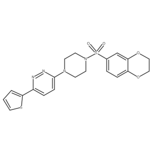 3-(4-((2,3-Dihydrobenzo[b][1,4]dioxin-6-yl)sulfonyl)piperazin-1-yl)-6-(thiophen-2-yl)pyridazine Structure