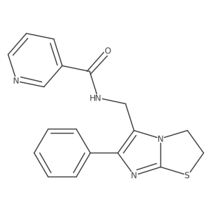 N-((6-phenyl-2,3-dihydroimidazo[2,1-b]thiazol-5-yl)methyl)nicotinamide结构式
