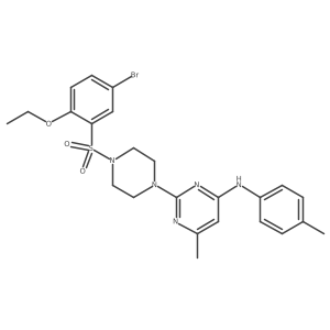 2-[4-(5-bromo-2-ethoxybenzenesulfonyl)piperazin-1-yl]-6-methyl-N-(4-methylphenyl)pyrimidin-4-amine Structure