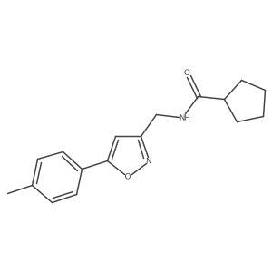 N-((5-(p-tolyl)isoxazol-3-yl)methyl)cyclopentanecarboxamide Structure