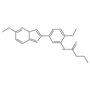 N-(2-methoxy-5-(6-methoxyimidazo[1,2-b]pyridazin-2-yl)phenyl)butyramide结构式