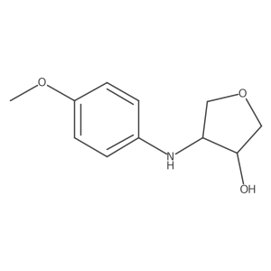 (3S,4R)-4-[(4-methoxyphenyl)amino]oxolan-3-ol结构式