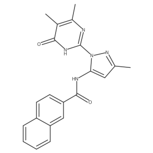 N-(1-(4,5-dimethyl-6-oxo-1,6-dihydropyrimidin-2-yl)-3-methyl-1H-pyrazol-5-yl)-2-naphthamide结构式