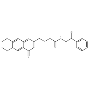 2-[(6,7-dimethoxy-4-oxo-6H-quinazolin-2-yl)methylsulfanyl]-N-(2-hydroxy-2-phenylethyl)acetamide Structure