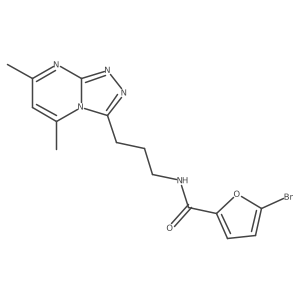 5-bromo-N-[3-(5,7-dimethyl[1,2,4]triazolo[4,3-a]pyrimidin-3-yl)propyl]furan-2-carboxamide Structure