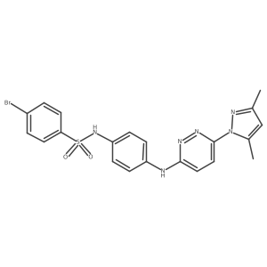 4-bromo-N-(4-((6-(3,5-dimethyl-1H-pyrazol-1-yl)pyridazin-3-yl)amino)phenyl)benzenesulfonamide结构式