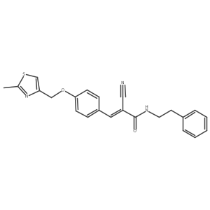 2-cyano-3-{4-[(2-methyl-1,3-thiazol-4-yl)methoxy]phenyl}-N-(2-phenylethyl)prop-2-enamide Structure
