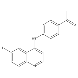 1-(4-((6-Fluoroquinolin-4-yl)amino)phenyl)ethanone Structure