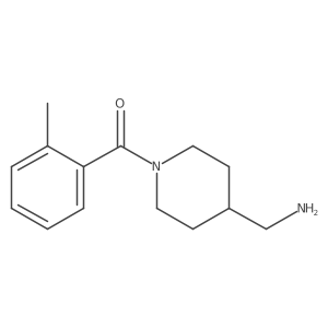 [1-(2-Methylbenzoyl)piperidin-4-yl]methanamine结构式