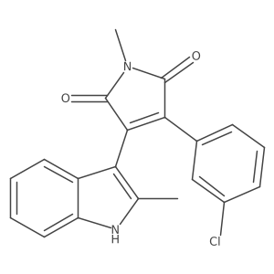 3-(3-Chlorophenyl)-1-methyl-4-(2-methyl-1h-indol-3-yl)-1h-pyrrole-2,5-dione Structure