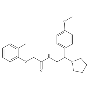 N-[2-(4-methoxyphenyl)-2-(pyrrolidin-1-yl)ethyl]-2-(2-methylphenoxy)acetamide结构式