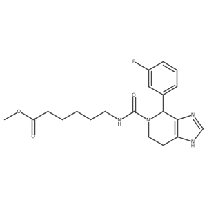 methyl 6-({[4-(3-fluorophenyl)-1,4,6,7-tetrahydro-5H-imidazo[4,5-c]pyridin-5-yl]carbonyl}amino)hexanoate结构式
