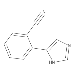 2-(1H-imidazol-4-yl)benzonitrile结构式