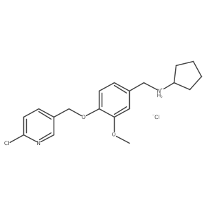 [4-[(6-Chloropyridin-3-yl)methoxy]-3-methoxyphenyl]methyl-cyclopentylazanium;chloride结构式