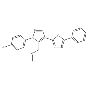 2-(1-(4-bromophenyl)-5-(methoxymethyl)-1H-1,2,3-triazol-4-yl)-5-(pyridin-3-yl)-1,3,4-oxadiazole Structure