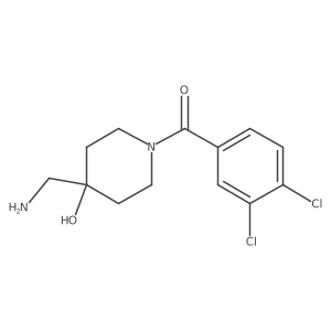 [4-(Aminomethyl)-4-hydroxy-1-piperidinyl](3,4-dichlorophenyl)methanone Structure