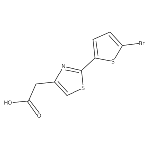 2-[2-(5-Bromothiophen-2-yl)-1,3-thiazol-4-yl]acetic acid Structure
