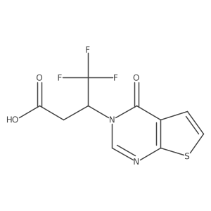 4,4,4-trifluoro-3-(4-oxothieno[2,3-d]pyrimidin-3(4H)-yl)butanoic acid Structure