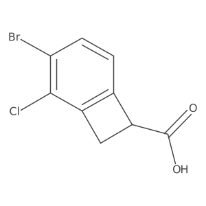3-Bromo-2-chlorobicyclo[4.2.0]octa-1,3,5-triene-7-carboxylic acid Structure