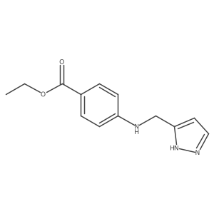 Benzoic acid, 4-[(1H-pyrazol-3-ylmethyl)amino]-, ethyl ester Structure