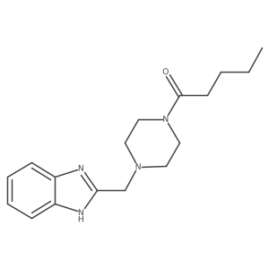1-(4-((1H-benzo[d]imidazol-2-yl)methyl)piperazin-1-yl)pentan-1-one Structure