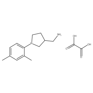 (1-(2,4-Dimethylphenyl)pyrrolidin-3-yl)methanamine oxalate Structure