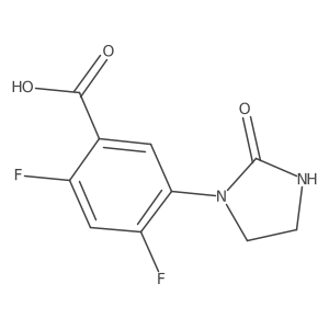 2,4-Difluoro-5-(2-oxoimidazolidin-1-yl)benzoic acid Structure