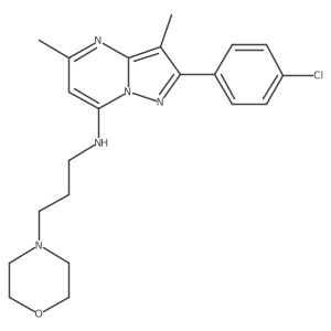2-(4-chlorophenyl)-3,5-dimethyl-N-[3-(morpholin-4-yl)propyl]pyrazolo[1,5-a]pyrimidin-7-amine结构式