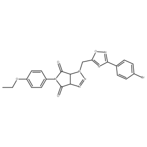 1-((3-(4-bromophenyl)-1,2,4-oxadiazol-5-yl)methyl)-5-(4-ethoxyphenyl)-1,6a-dihydropyrrolo[3,4-d][1,2,3]triazole-4,6(3aH,5H)-dione Structure