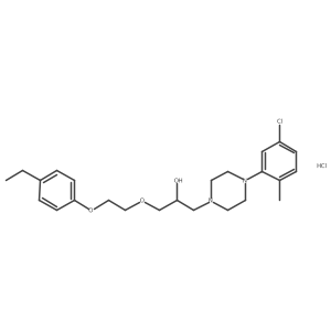 1-[4-(5-Chloro-2-methylphenyl)piperazin-1-YL]-3-[2-(4-ethylphenoxy)ethoxy]propan-2-OL hydrochloride Structure