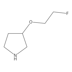 3-(2-Fluoroethoxy)pyrrolidine结构式