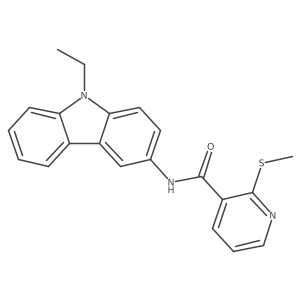 N-(9-ethyl-9H-carbazol-3-yl)-2-(methylsulfanyl)pyridine-3-carboxamide结构式