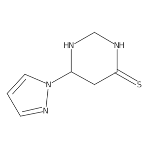 6-Pyrazol-1-yl-1,3-diazinane-4-thione Structure