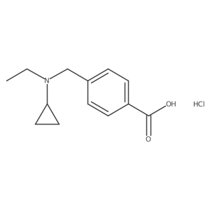 4-{[Cyclopropyl(ethyl)amino]methyl}benzoic acid hydrochloride Structure