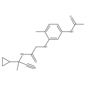 N-(1-cyano-1-cyclopropylethyl)-2-[(5-acetamido-2-methylphenyl)amino]acetamide Structure