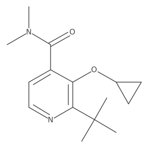 2-Tert-butyl-3-cyclopropoxy-N,N-dimethylisonicotinamide结构式
