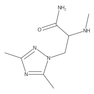 3-(dimethyl-1H-1,2,4-triazol-1-yl)-2-(methylamino)propanamide Structure