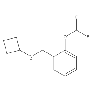 N-{[2-(Difluoromethoxy)phenyl]methyl}cyclobutanamine结构式