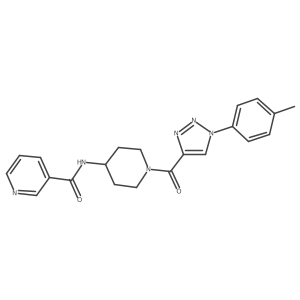 N-(1-(1-(p-tolyl)-1H-1,2,3-triazole-4-carbonyl)piperidin-4-yl)nicotinamide Structure