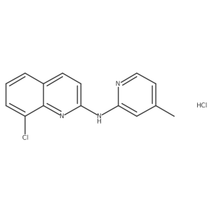 8-chloro-N-(4-methylpyridin-2-yl)quinolin-2-amine hydrochloride结构式