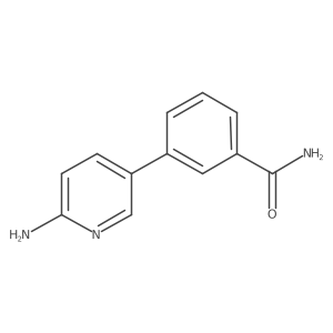 3-(6-Aminopyridin-3-yl)benzamide结构式