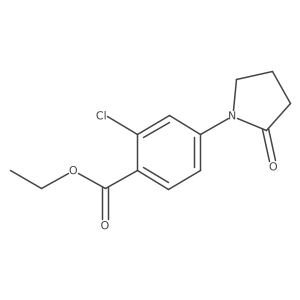 Benzoic acid, 2-chloro-4-(2-oxo-1-pyrrolidinyl)-, ethyl ester结构式