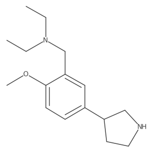 Benzenemethanamine, N,N-diethyl-2-methoxy-5-(3-pyrrolidinyl)-结构式
